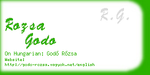 rozsa godo business card