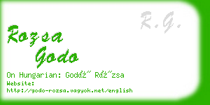 rozsa godo business card